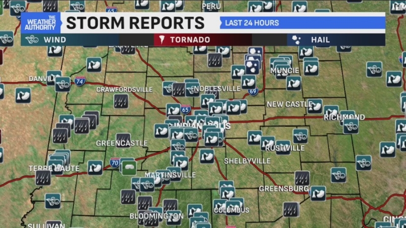 Strong wind gusts, damage reported from Wednesday's storms