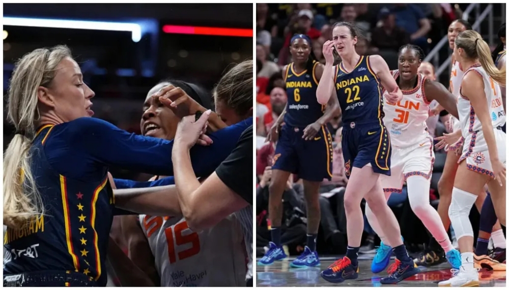 Indiana Fever's Caitlin Clark Eye Poke Leads To Heated Scuffles In Connecticut Sun Game