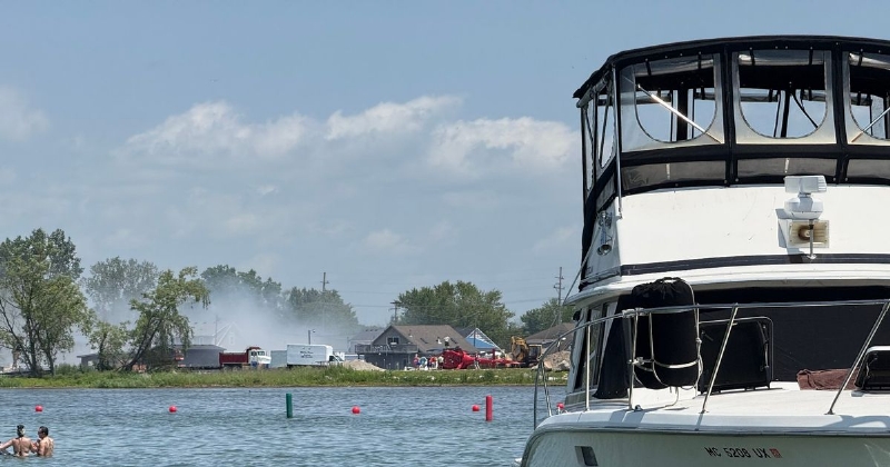 Helicopter crashes near packed lakefront restaurant as witnesses watch in horror