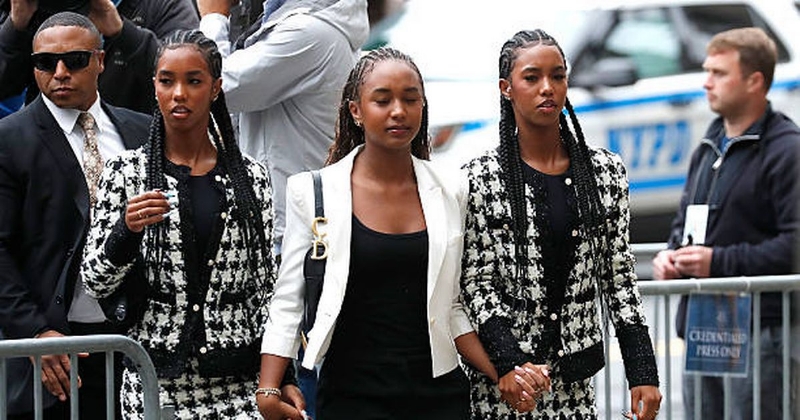Diddy's twins, 18, arrive to court to support rapper as verdict could be made