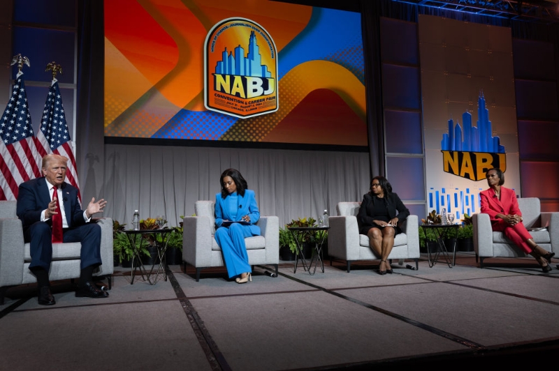 Journalism?! GTFOH: Donald Trump Tells NABJ VP Kamala Harris 'Turned Black', Supports Cop Immunity W
