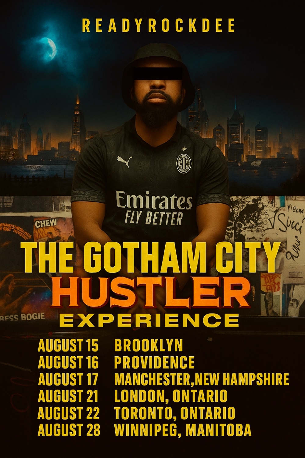 READYROCKDEE ANNOUNCES "GOTHAM CITY HUSTLER" TOUR   A SIX-NIGHT EXCLUSIVE HIP-HOP EXPERIENCE