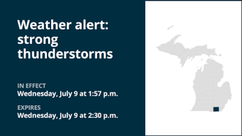Prepare for marble-sized hail with thunderstorms in Lenawee County Wednesday