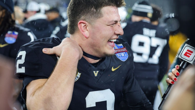 Diego Pavia: Vanderbilt football quarterback at 2025 SEC Media Days, won NCAA lawsuit
