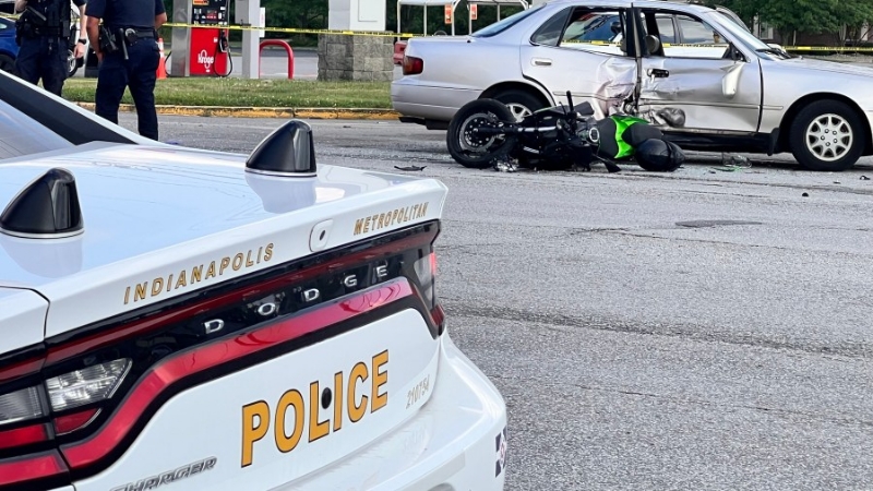 Motorcyclist critically injured in crash on west side of Indianapolis