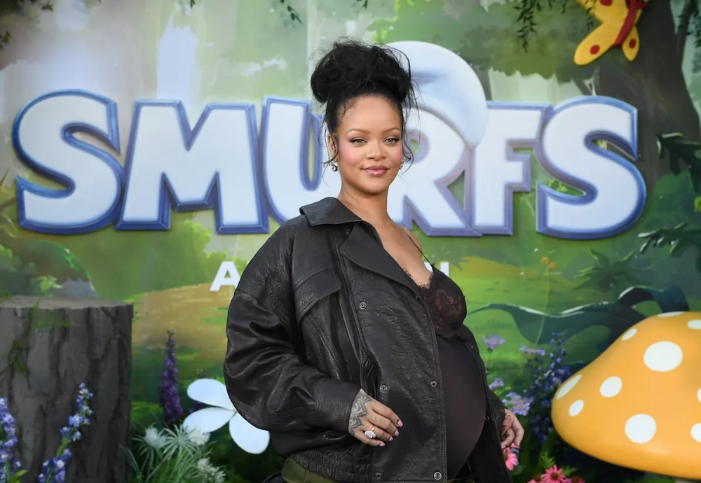 Rihanna Stuns At 'Smurfs' LA Premiere With Sons RZA & Riot in Dior