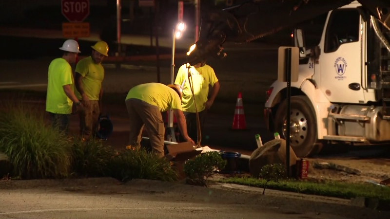 Crews on scene of water main break in Oakmont