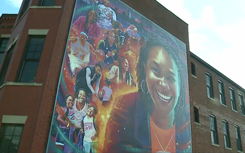 'I love it' Tamika Catchings mural dedicated in downtown Indy