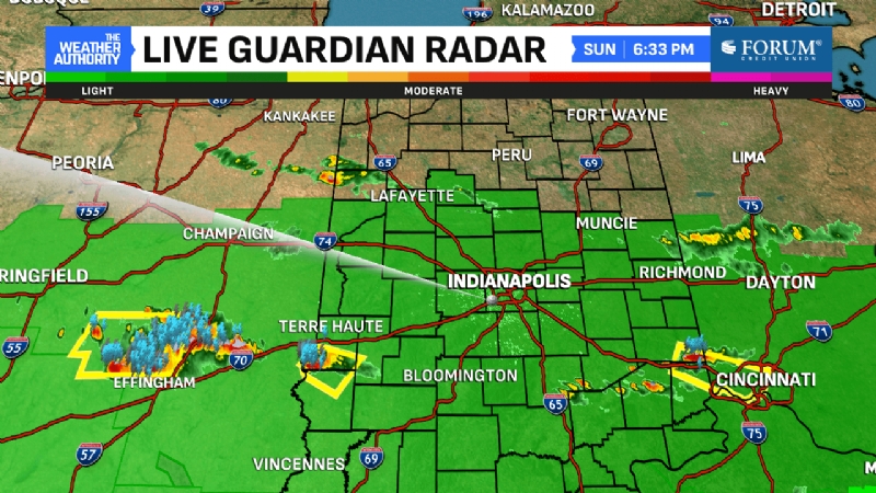 Heavy thunderstorms possible in central Indiana Sunday night; Dangerous heat arrives mid-week