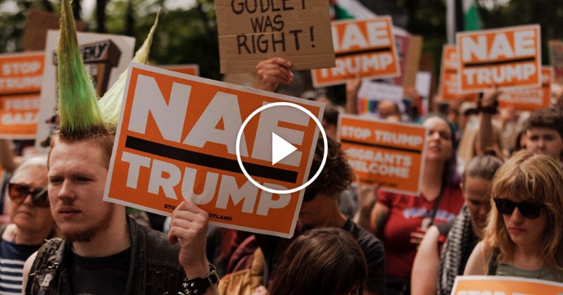 Video: Protesters Take to the Streets in Scotland as Trump Golfs