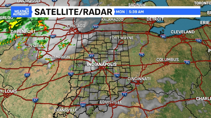 Steamy start to the week; spotty storms around at times