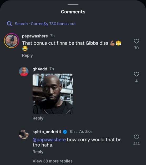 Curren$y Shuts Down Freddie Gibbs "Beef"-Drops Classy Response In Comments