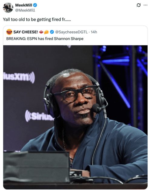 Meek Mill Calls Out Shannon Sharpe's ESPN Exit After Lawsuit Settlement