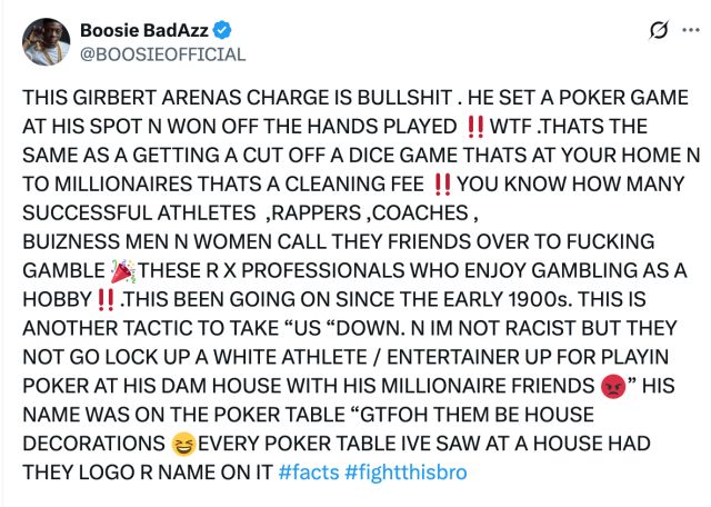 Boosie Badazz Rages Over Gilbert Arenas' Arrest In Poker Case; Calls Out Racial Bias