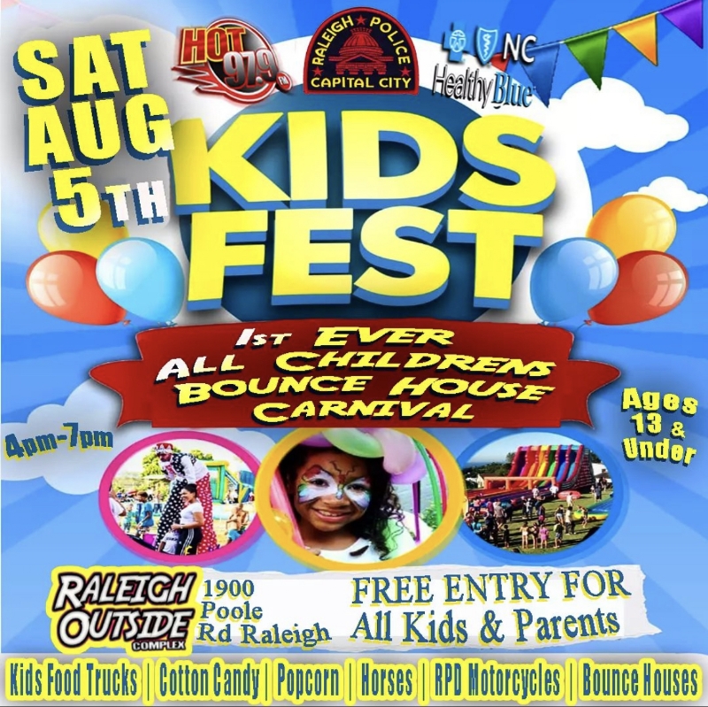 Hot 97.9 & RPD Present Kid's Fest: The 1st Ever All Children's Bounce House Carnival