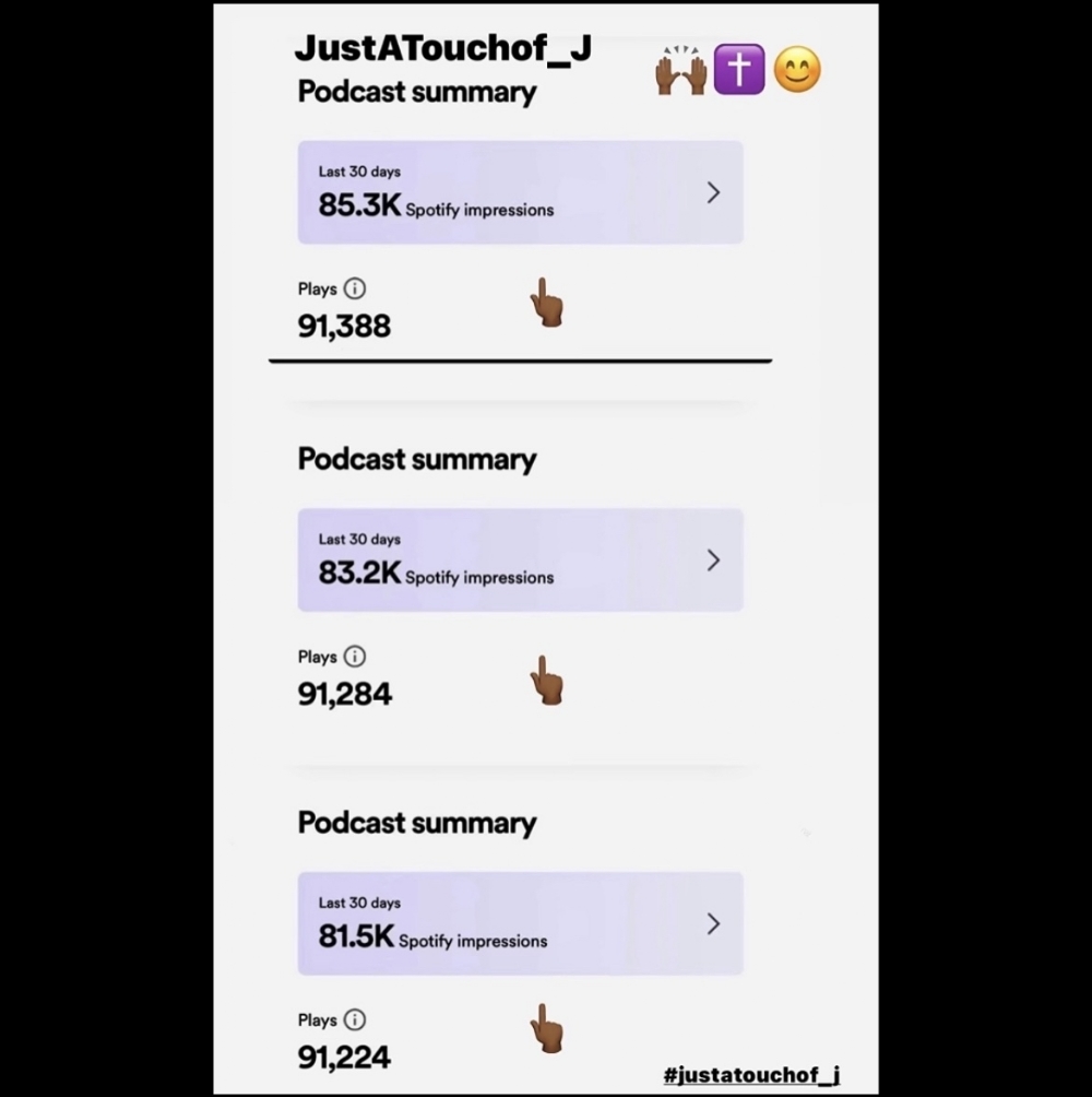81,000 To 85,000 On My JustATouchof_J Podcast? Check Out My Thank You Video Ft. Rapper Gunna!