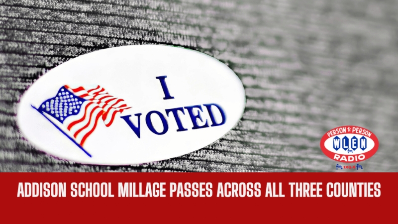 Addison School Millage Passes Across All Three Counties