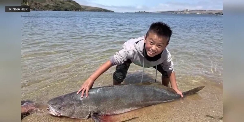 13-year-old reels in potential record-breaking catch