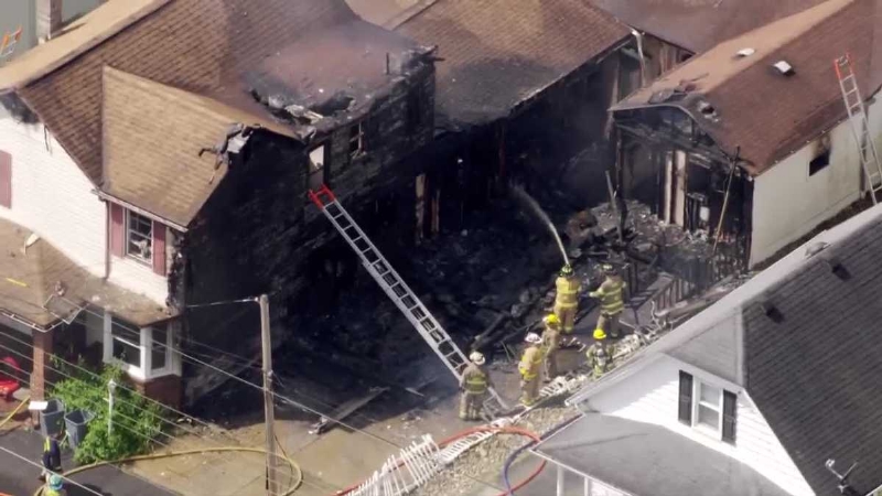 Firefighters battling structure fire in Derry Township