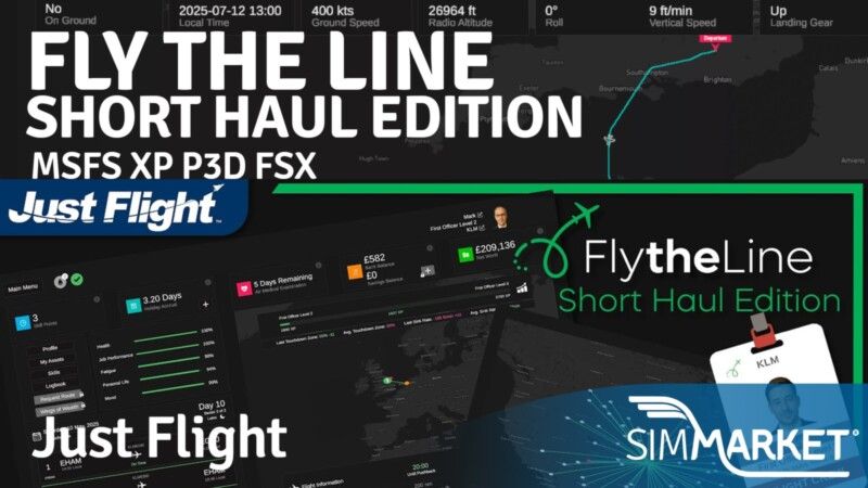 Just Flight Unveils Fly The Line: Short Haul Edition for Microsoft Flight Simulator