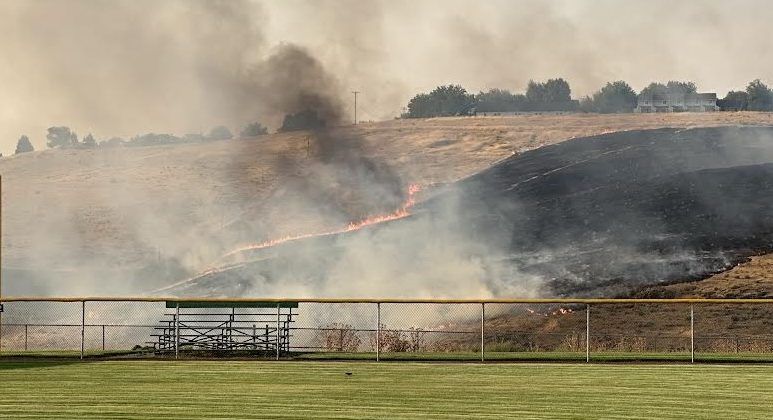 BREAKING: Fire burning near Pendleton middle school