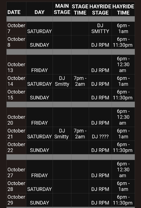 DJ SMITTY and DJ RPM At Field Of Screams