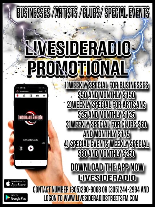 Livesideradio Promotional  Business/ Artist / Clubs / Special Events