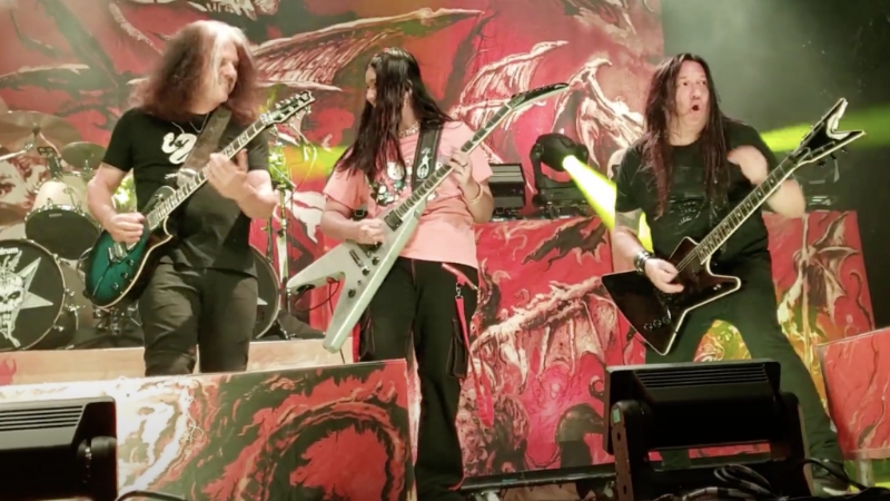 Guitar Phenom MAYA NEELAKANTAN Joined TESTAMENT On Stage For
A Triple Guitar Attack