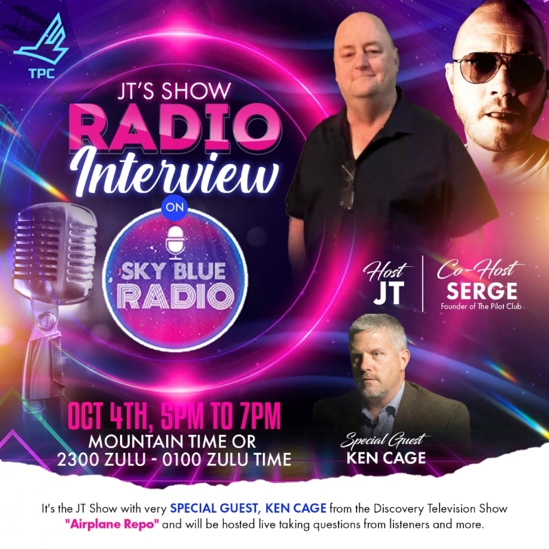 The JT Show - Exclusive LIVE Interview with Ken Cage from Airplane Repo!