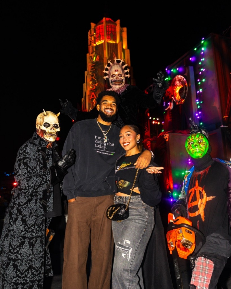 So FINE It's Scary: Jordyn Woods Stuns On Spooky Date Night With Baller Boo Karl-Anthony Towns At Un