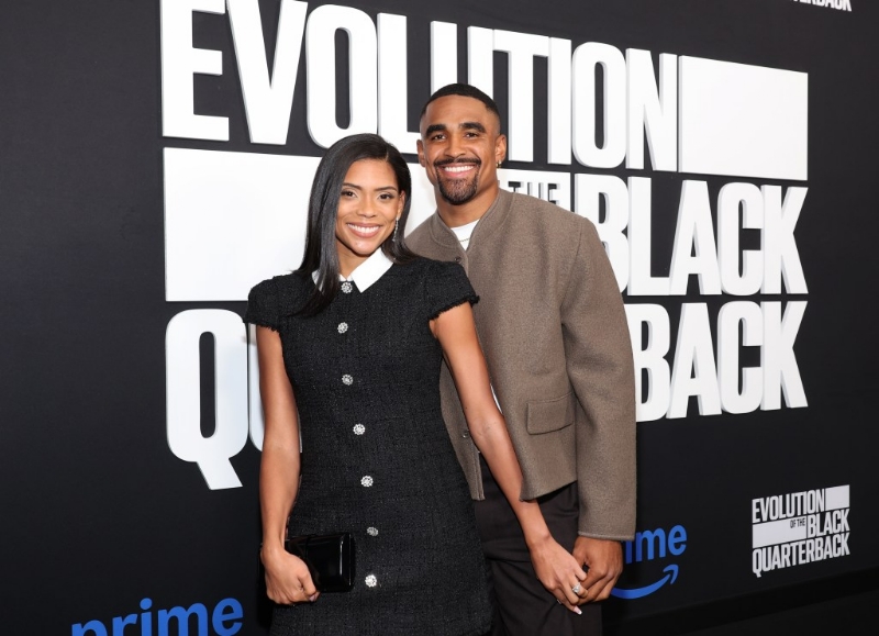 '90s Kinda Love: Jalen Hurts & Fiancée Bry Burrows Match Each Other's FINE At Prime Video's 'Evoluti