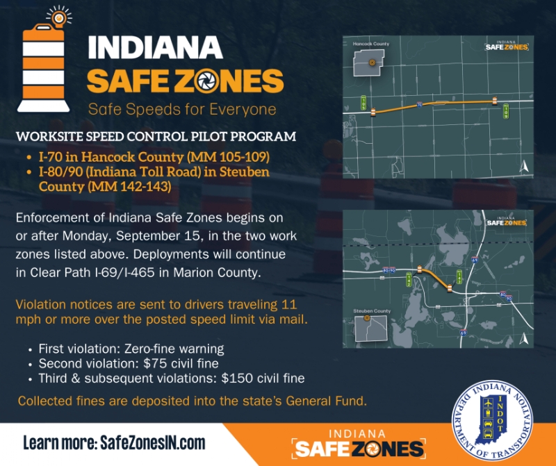 INDOT adds 2 areas to safe zones program, including I-70 in Hancock County