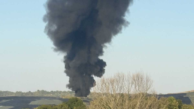 Crews responding to massive fire at Rumpke landfill in Colerain Township