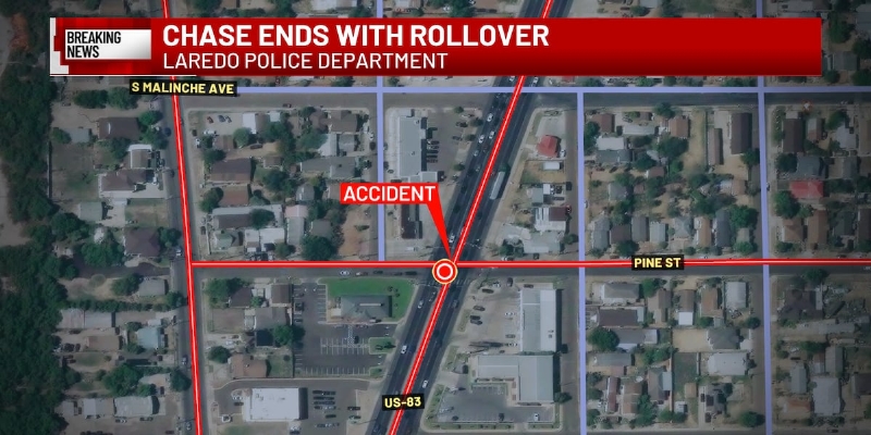 Chase ends with rollover crash
