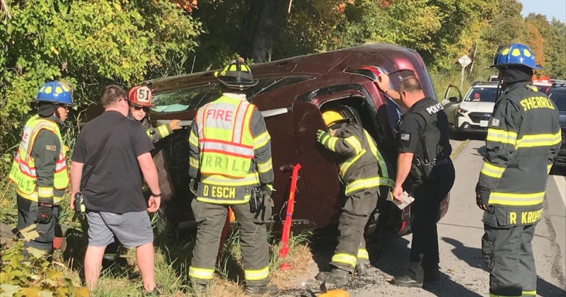 BREAKING: Rollover crash on Route 5 in Sherrill