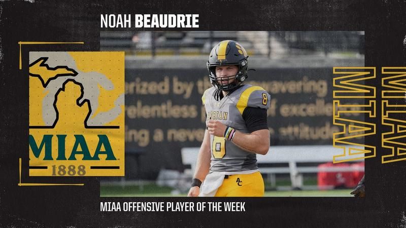 Noah Beaudrie Named MIAA Offensive Player of the Week