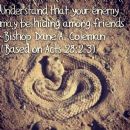 Understand that your enemy may be hidden among friends!