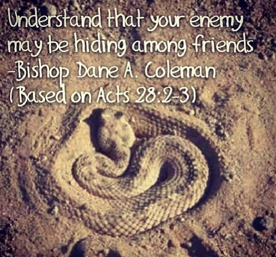 Understand that your enemy may be hidden among friends!