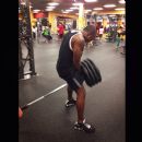 Bent over bar row with 4 45 plates 180 baby 5 x 10