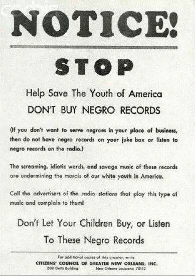 Discrimination against black records