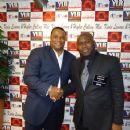 Larry W. Robinson with Gospel Recording Artist Bishop William Toney.