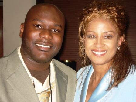 Larry W. Robinson with Dorinda Clark-Cole of the Legendary Clark Sisters.
