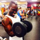 Went nuts with the 45's on arms @ Golds Gym 5 x 15
