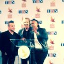 NEWBOYS IN MEDIA ROOM AFTER DOVE AWARDS     (www.newsboys.com)