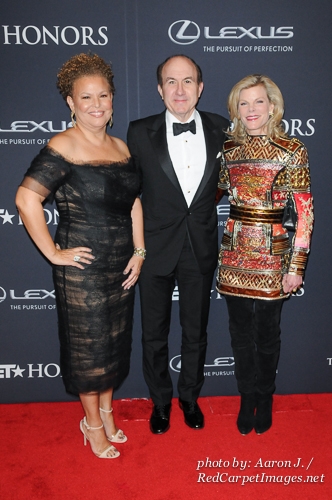 BET Chairman and CEO Debra Lee, Viacom CEO Philippe Dauman and Wife