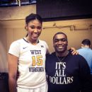 Lanay of @WVUWBB & @THEDJDOLLAR after a WNIT Victory!