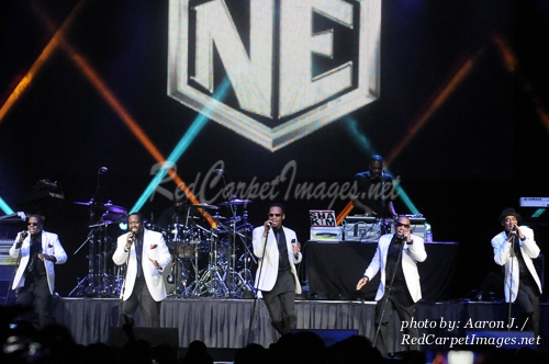 New Edition's Ricky Bell, Johnny Gill, Ronnie DeVoe, Michael Bivins, and Ralph Tresvant