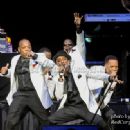 New Edition's Ricky Bell, Johnny Gill, Ronnie DeVoe, Michael Bivins, and Ralph Tresvant