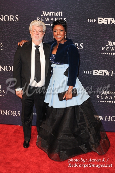 Producer George Lucas and his wife Financial Executive Mellody Hobson