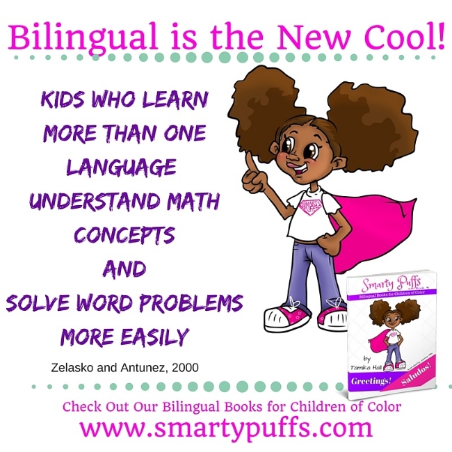 Did you know that children who learn a second language understand math concepts and solve word problems more easily. ?#?smartypuffs? ?#?bilingualkids?